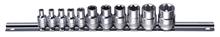 1/4" en 3/8" TX-E Dopsleutelset 11-dlg.