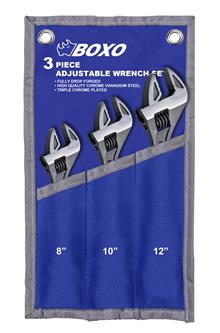 Verstelbare moersleutelset 3-dlg.