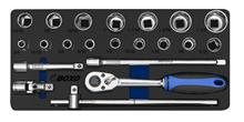 1/2" SAE Dopsleutelset 21-Dlg.