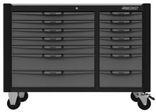 Gereedschapswagen met 14 laden en MIS-systeem grijs - 1180x459x1000 mm