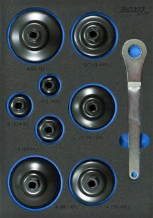 BOXO 3/8” Oliefilterdopsleutelset 9-dlg.