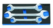 Double open end wrench set 3pc
