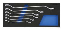 SAE 45° Offset double ring wrench set 6pc