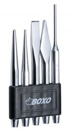 Punch and chisel set in a plastic holder 5pc