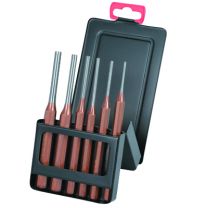 Pin punch set in a metal box 6pc