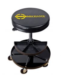 Pneumatic roller seat with one tray