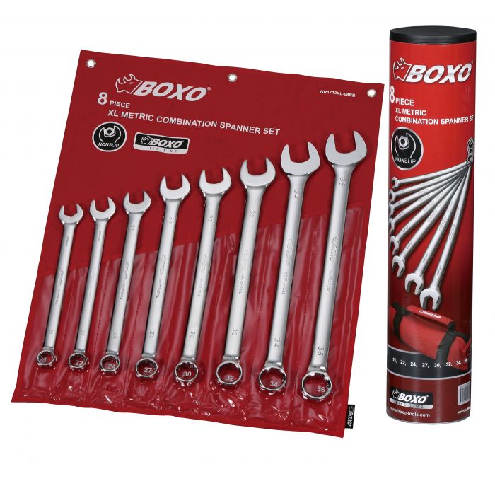 Combination wrench set XL in pouch 8pc