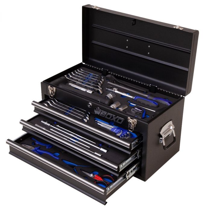 BOXO 3 drawer carry box Karting with 57pc tool set