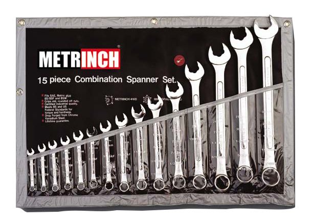 Metric clearance wrench set
